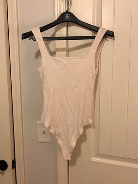 Topshop White Squareneck Bodysuit